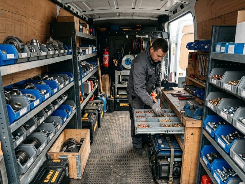 Transporte de piezas de maquinaria al taller en Vilagarcía